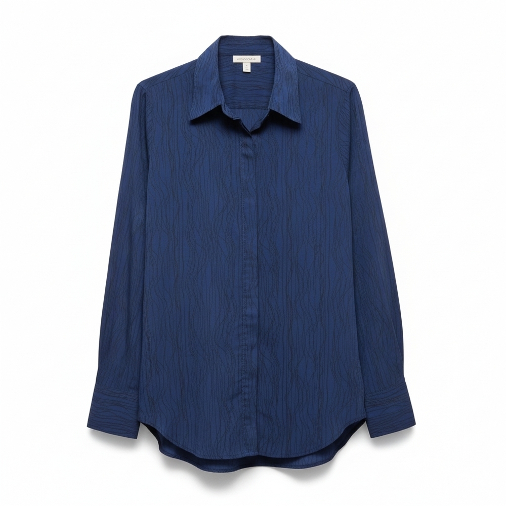 Prologue Deep Blue Patterned Shirt